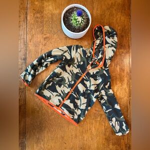 The North Face Kids Camo Fleece with Orange Trim